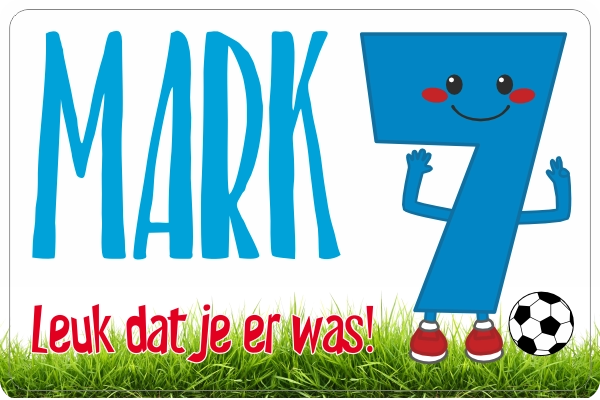 Voetbal sticker verjaardagfeestje