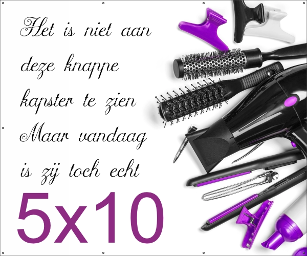 Verjaardag spandoek kapper
