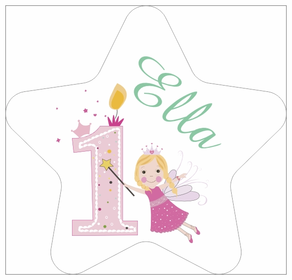 Verjaardag sticker prinses 