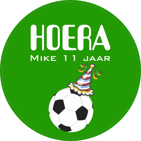 Voetbal verjaardag sticker