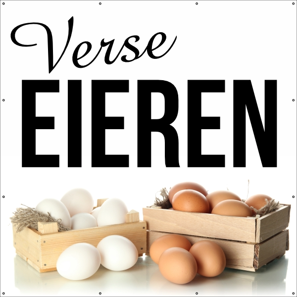 Verse eieren spandoek