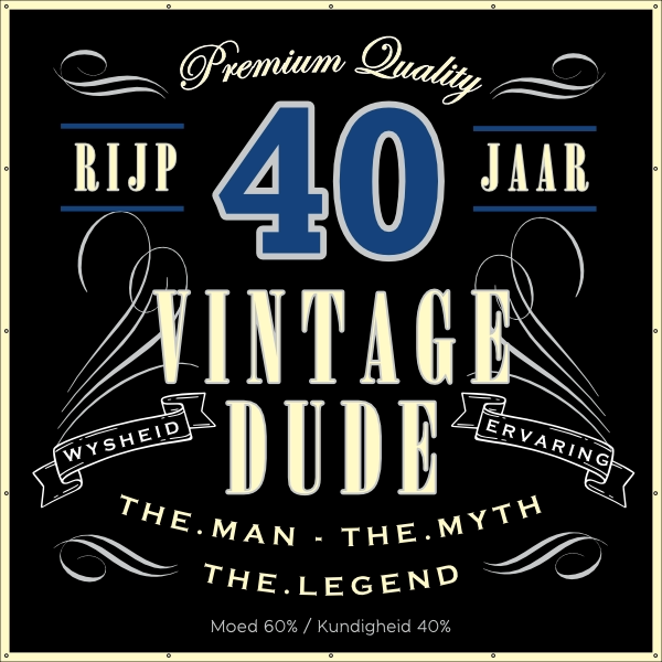 Vintage dude spandoek