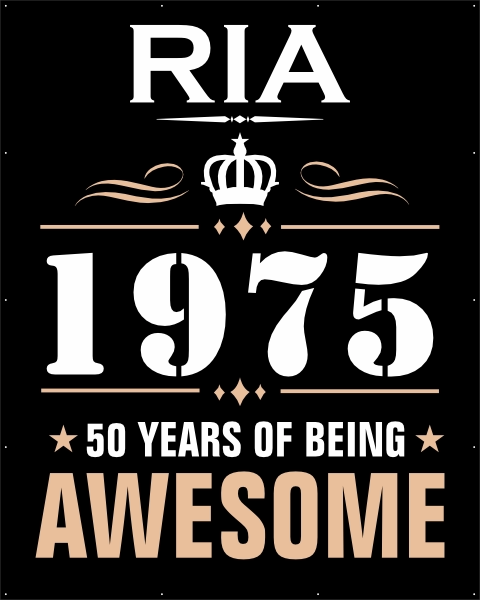 Vintage label 50 jaar spandoek