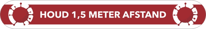 Vloersticker houd afstand