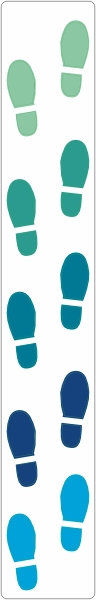 Voetstappen stickervel