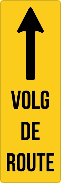 Volg de route sticker