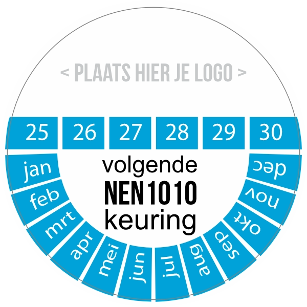Volgende keuring nen 1010 sticker