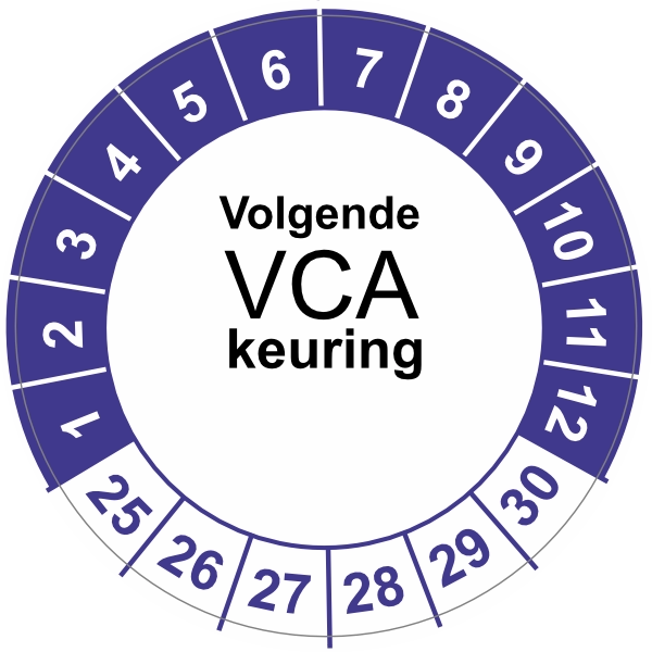 Sticker VCA keuring