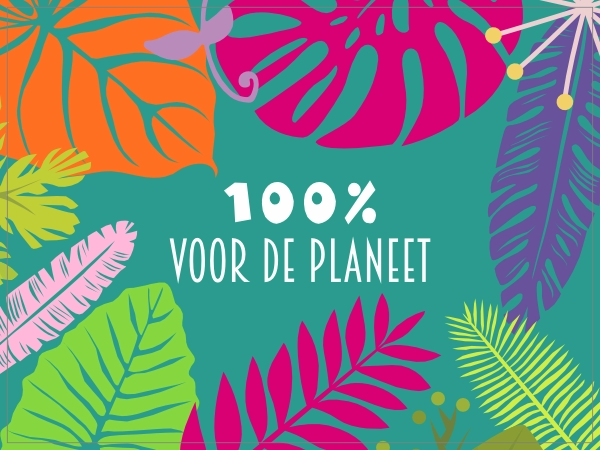 100% voor de planeet sticker