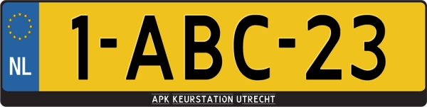 Voorbeeld kentekenplaathouder