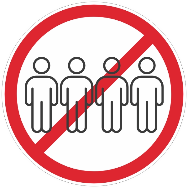 Geen groepsvorming sticker