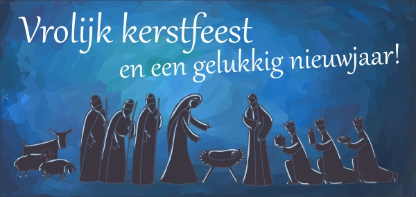 Vrolijk kerstfeest spandoek