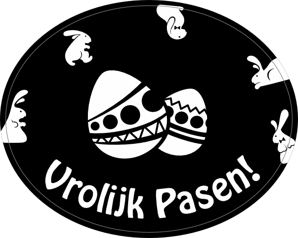 Vrolijk Pasen metallic sticker