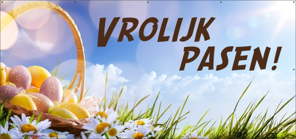 Vrolijk Pasen Zonnig Spandoek