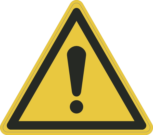 W001 Algemene waarschuwing sticker