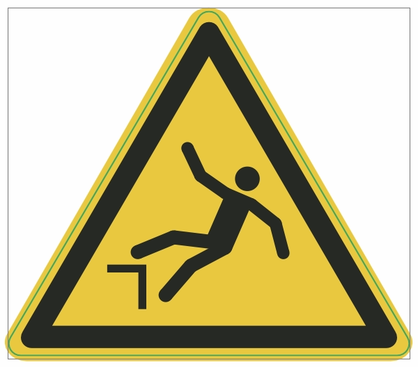 W008 Vallen door hoogteverschil sticker