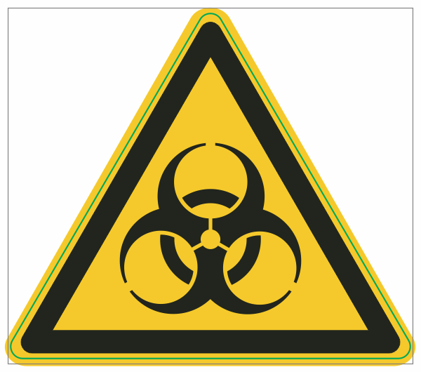 W009 Biologisch besmettingsgevaar sticker