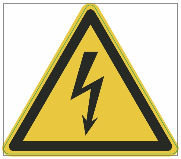 W012 Gevaarlijke elektrische spanning sticker