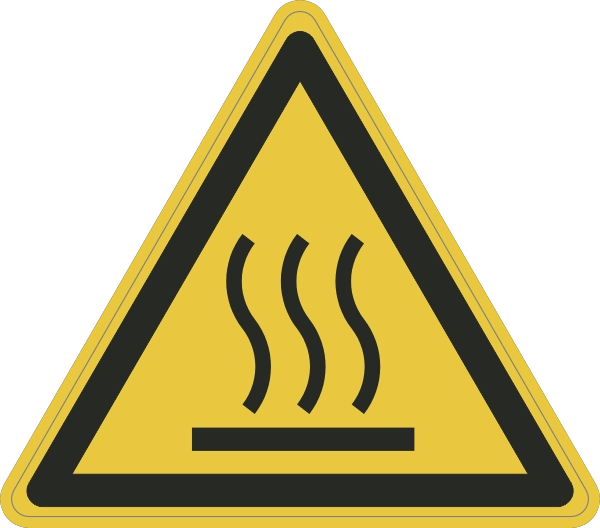 W017 Warm oppervlak sticker