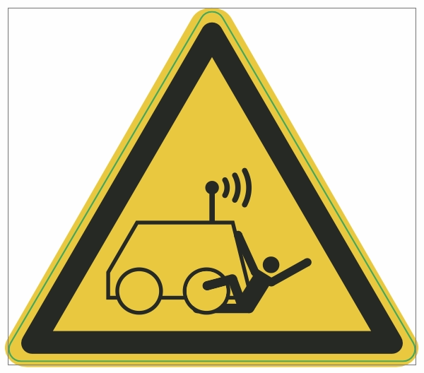 W037 Op afstand bediende machine sticker