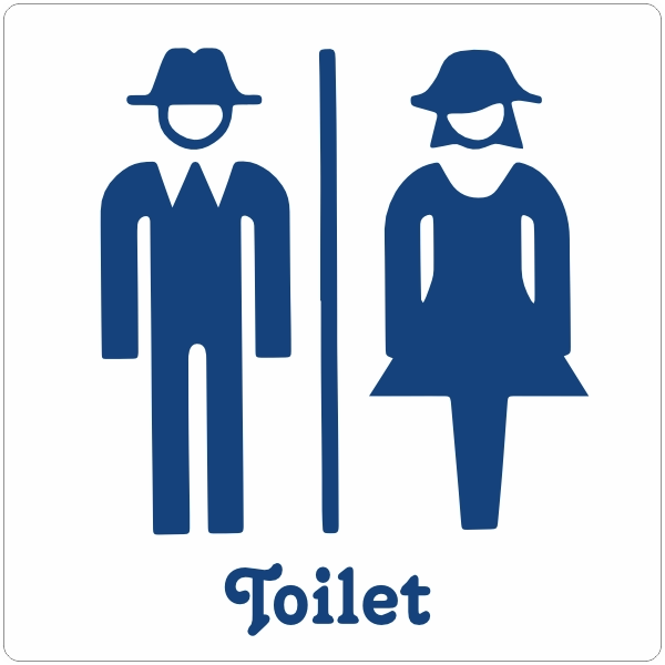 WC Incognito sticker (zilver metallic)