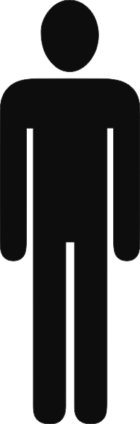 WC muursticker man
