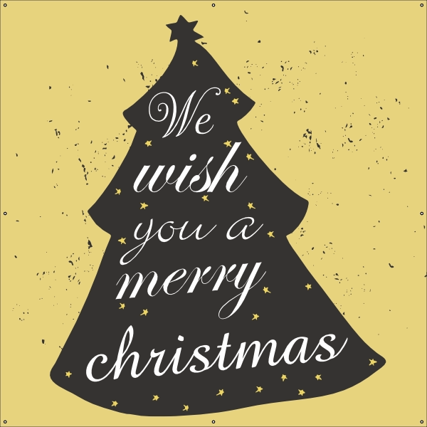 We wish you a merry christmas spandoek