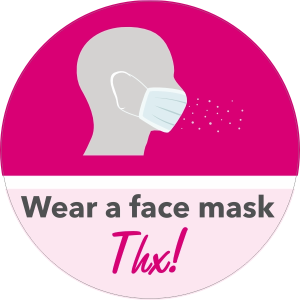 Wear a face mask sticker