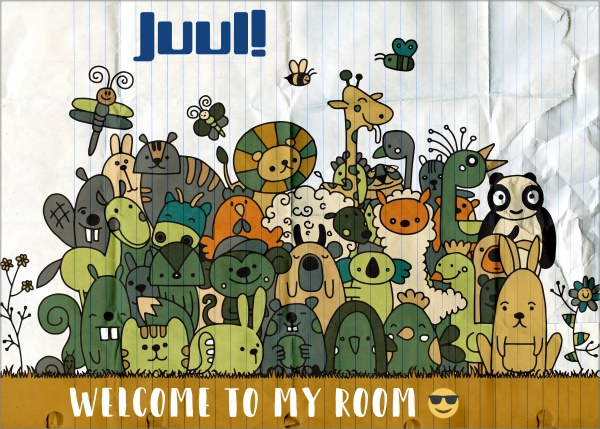 Welcome to my room deursticker