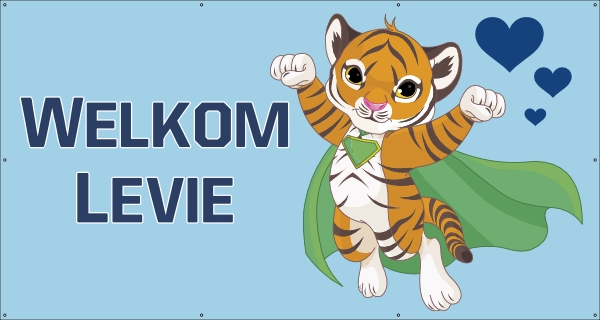 Welkom jongen spandoek