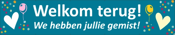 Welkom terug spandoek