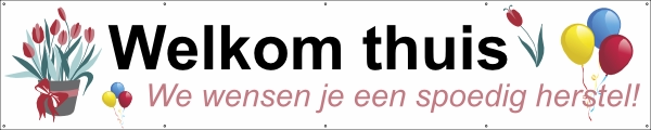 Welkom thuis herstel spandoek