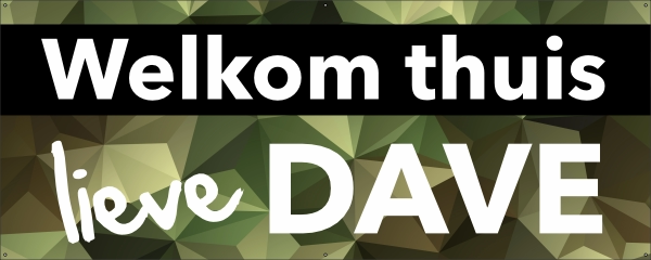 Welkom thuis militair spandoek