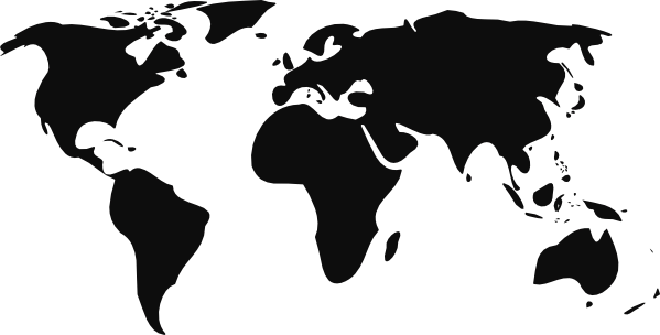 Wereldkaart muursticker