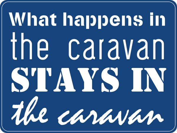 What happens in the caravan sticker