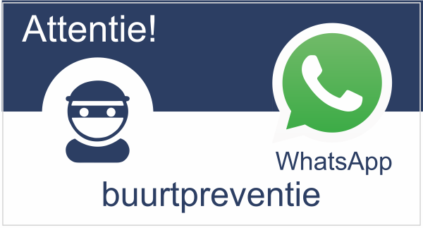 Whatsapp Buurtpreventie sticker