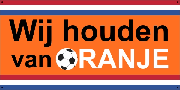 Wij houden van oranje spandoek