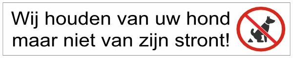 wij houden van uw hond sticker