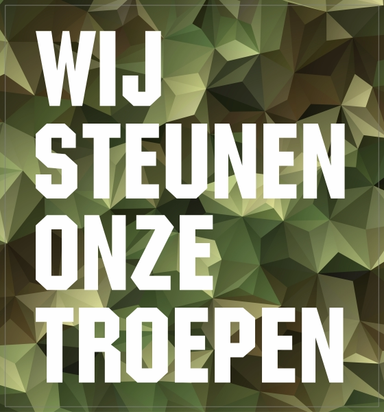 Wij steunen onze troepen sticker
