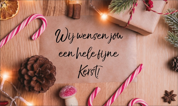 Wij wensen jou een hele fijne kerst spandoek