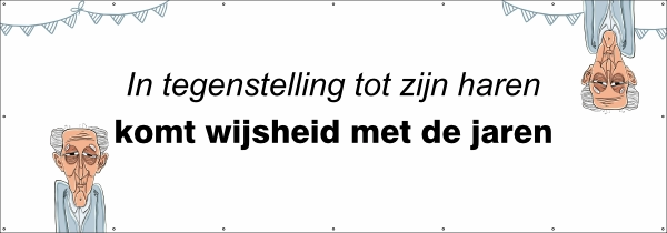 Wijsheid met de jaren spandoek