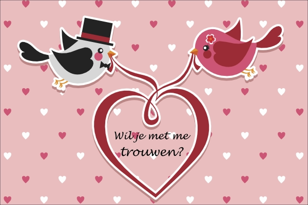 Wil je met me trouwen spandoek