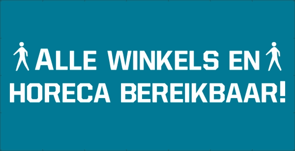 Winkels bereikbaar spandoek
