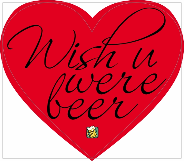 Wish you were beer sticker