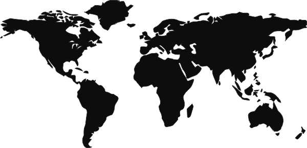 Wereldkaart raamsticker
