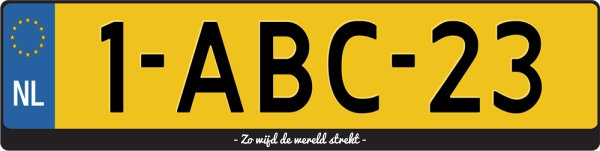 Zo wijd de wereld strekt kentekenplaathouder