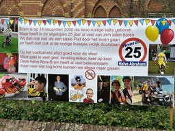 Spandoek verjaardag 25 jaar