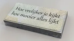 Halve stoeptegel spreuk