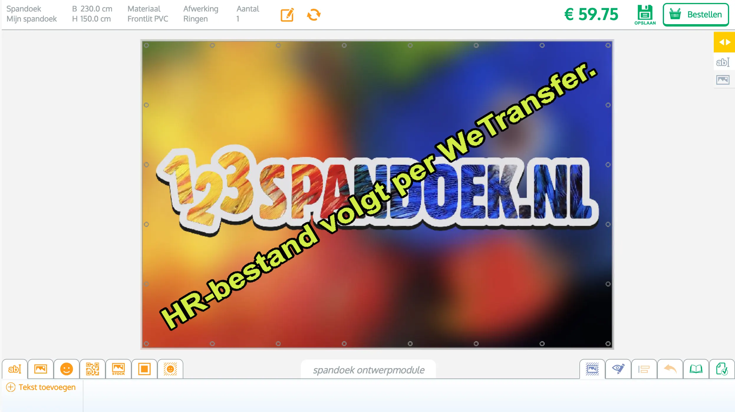 Hoge resolutie bestand bestellen
