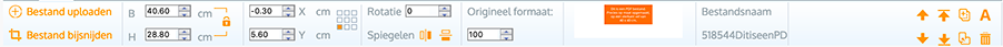 Positie Nulpunt Screenshot van nulpunt instellen